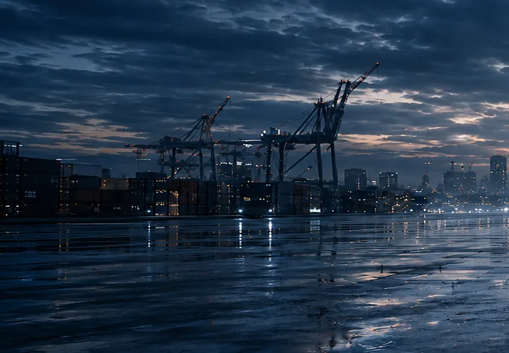 Automated container terminal and cargo cranes