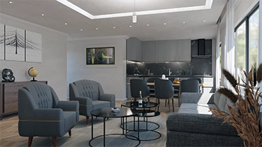Office Kitchen and Lounge 3D Visualisation