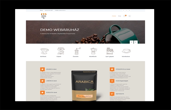 website and webshop types