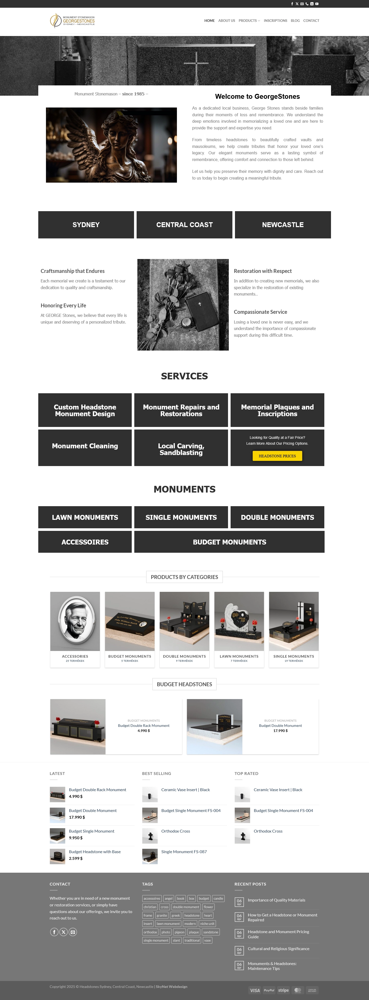 Website design Sydney – Headstones Sydney